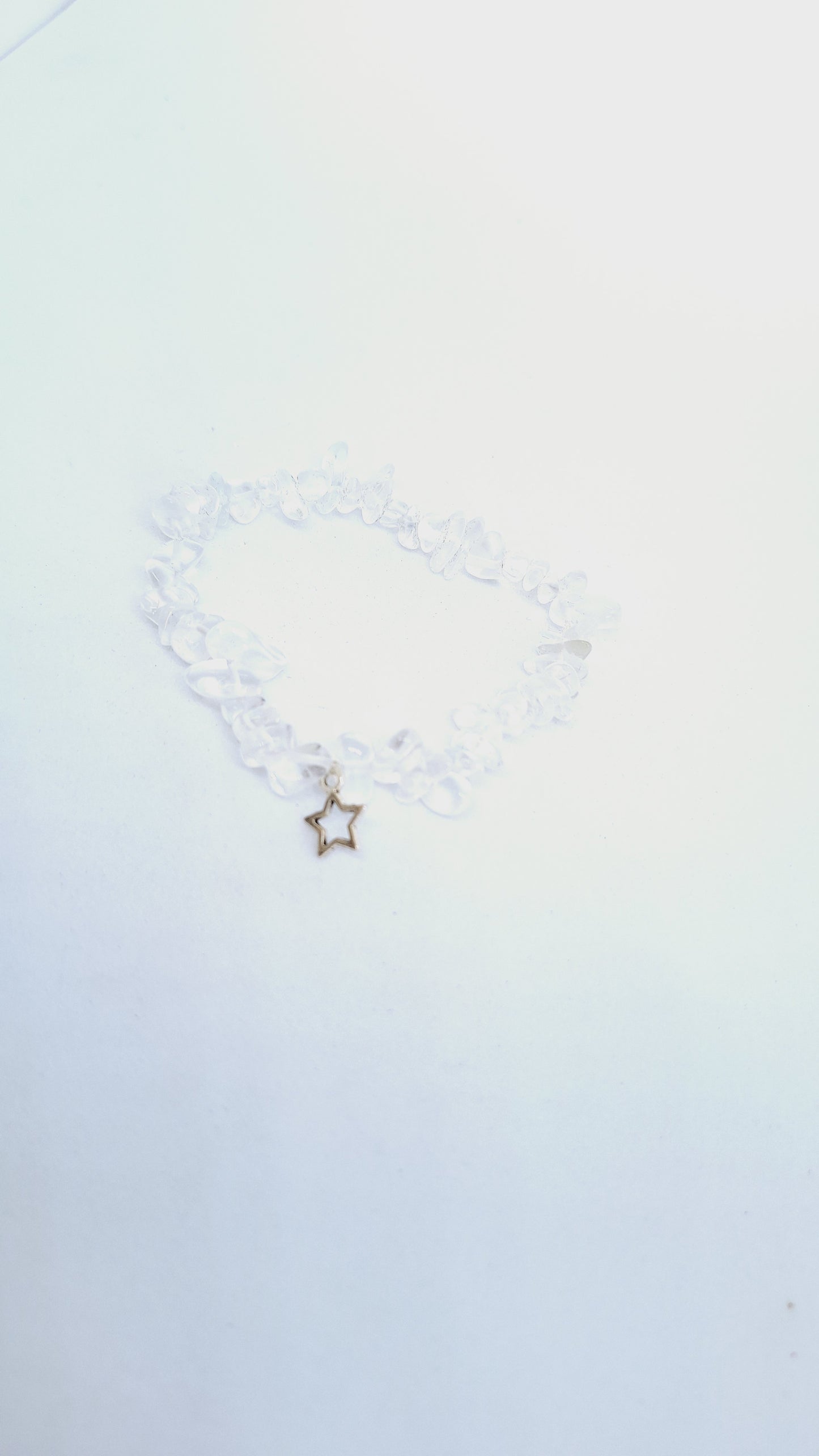 Bracelet quartz / cristal de roche - étoile