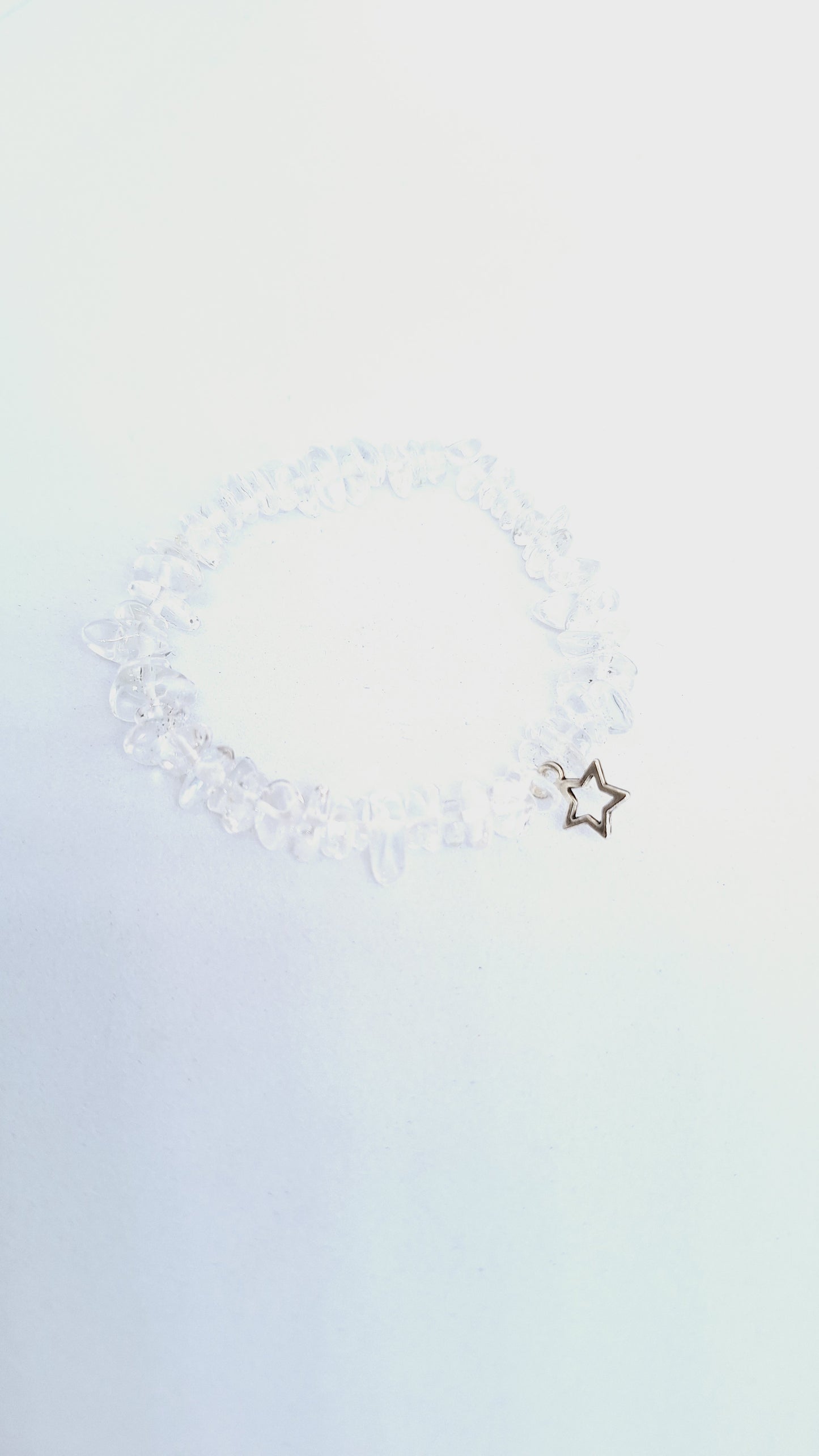 Bracelet quartz / cristal de roche - étoile