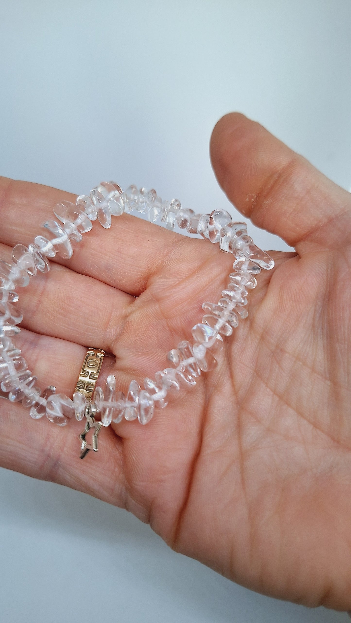 Bracelet quartz / cristal de roche - étoile