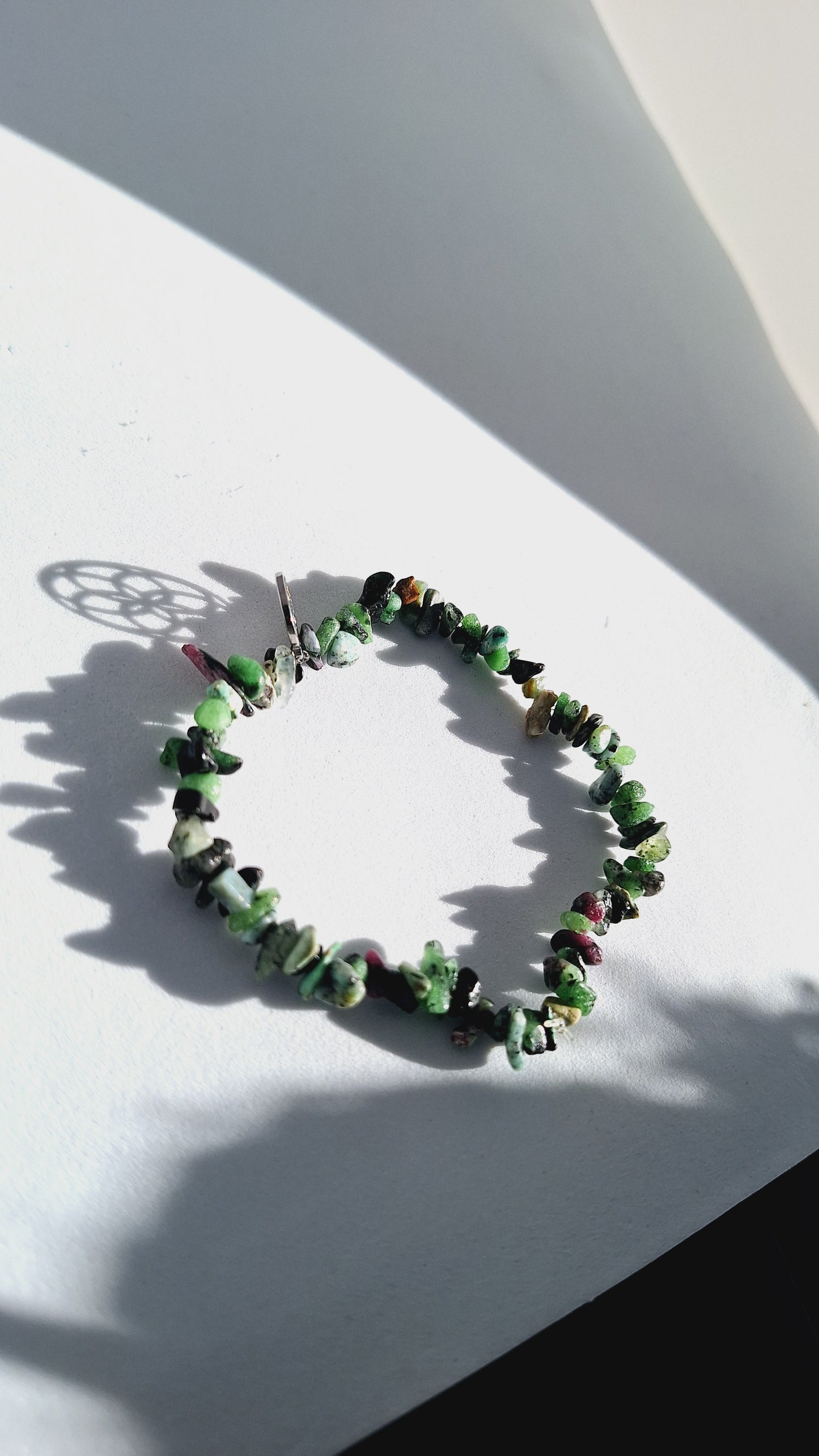 Bracelet zoïsite - fleur de vie