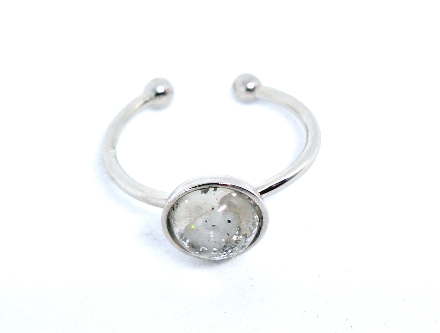 Bague quartz opaque - M