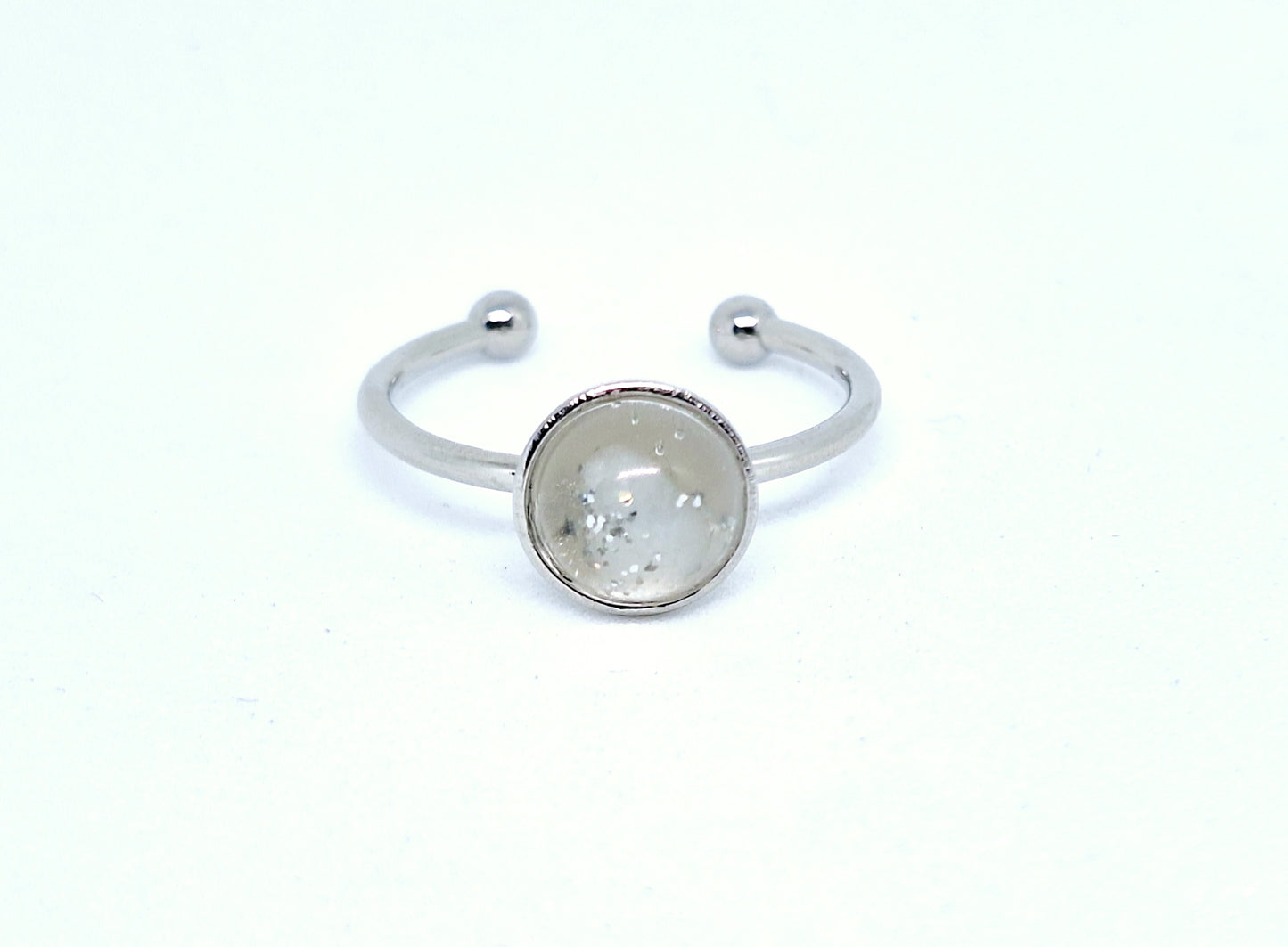 Bague quartz opaque - M