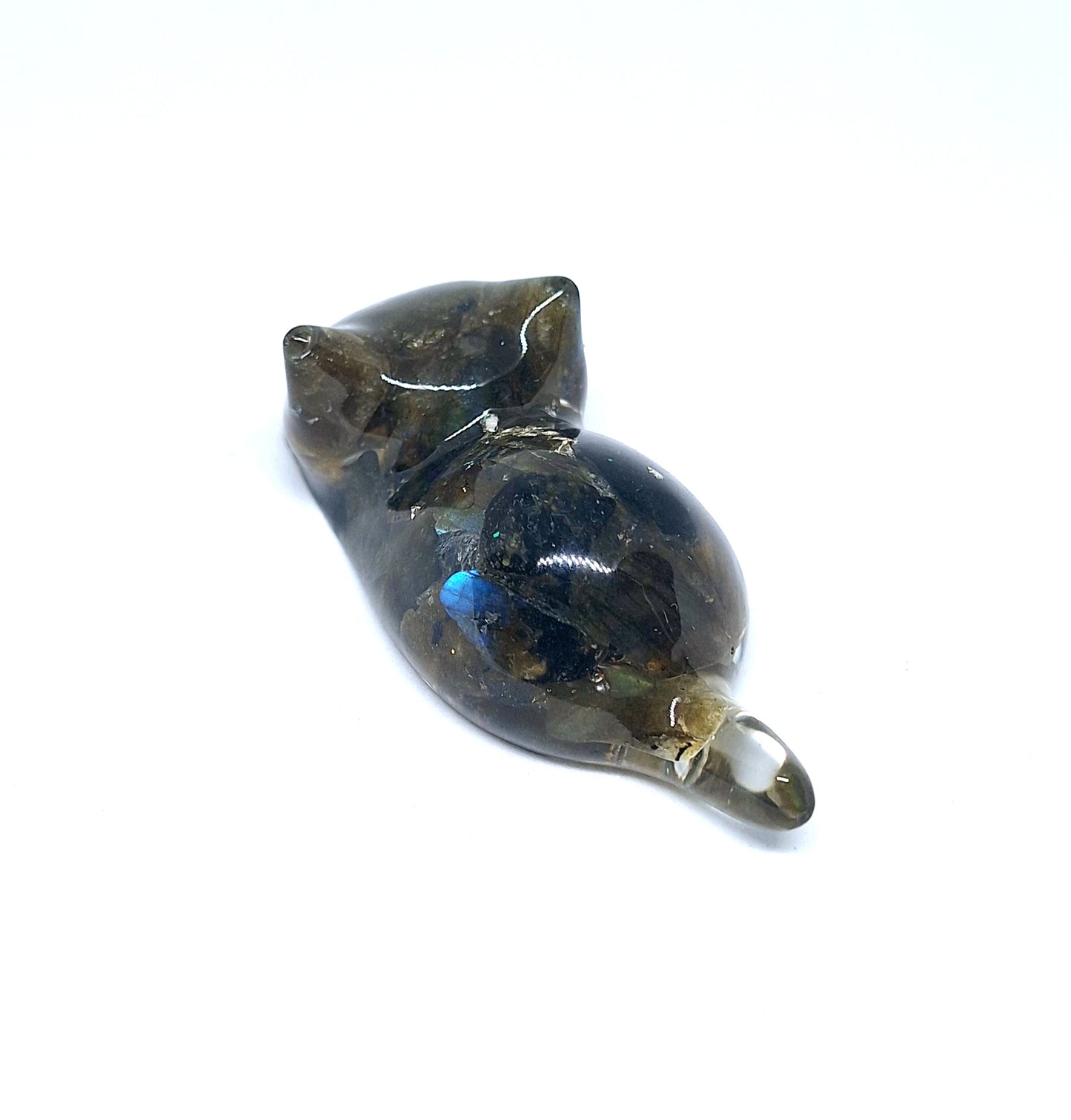 Chat orgonite Labradorite - Aluminium