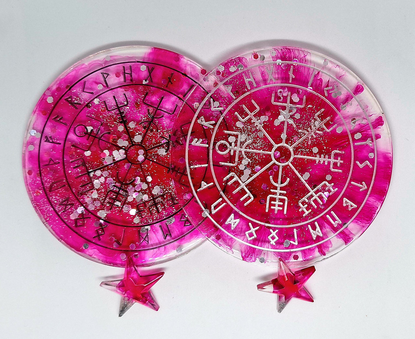 Oracle Vegvisir et message de ses runes - rose, petit format