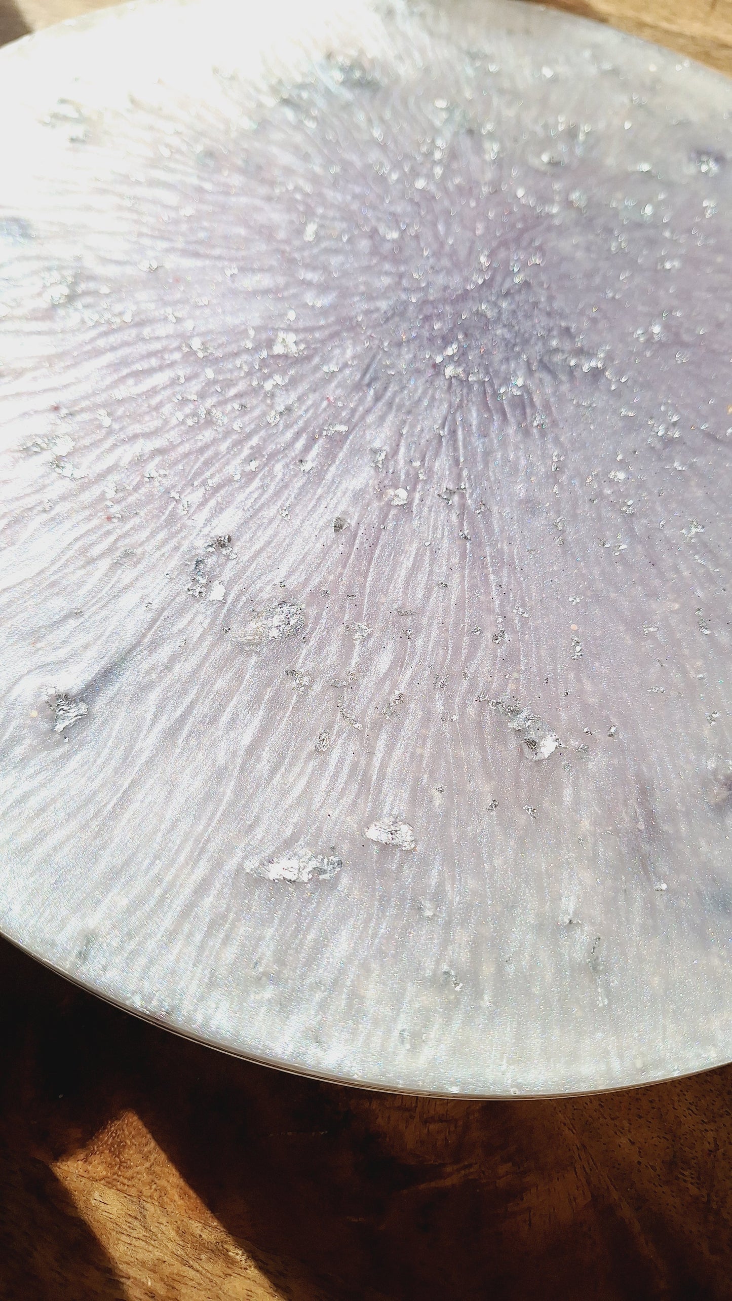 Plateau orgonite Métatron - améthyste et aluminium