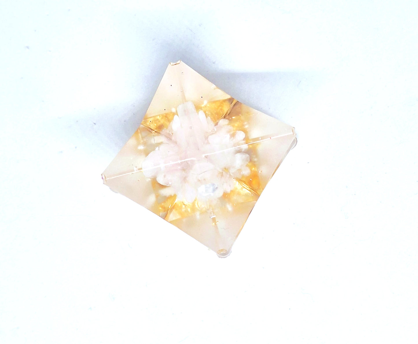 Merkaba orgonite quartz rose - or S