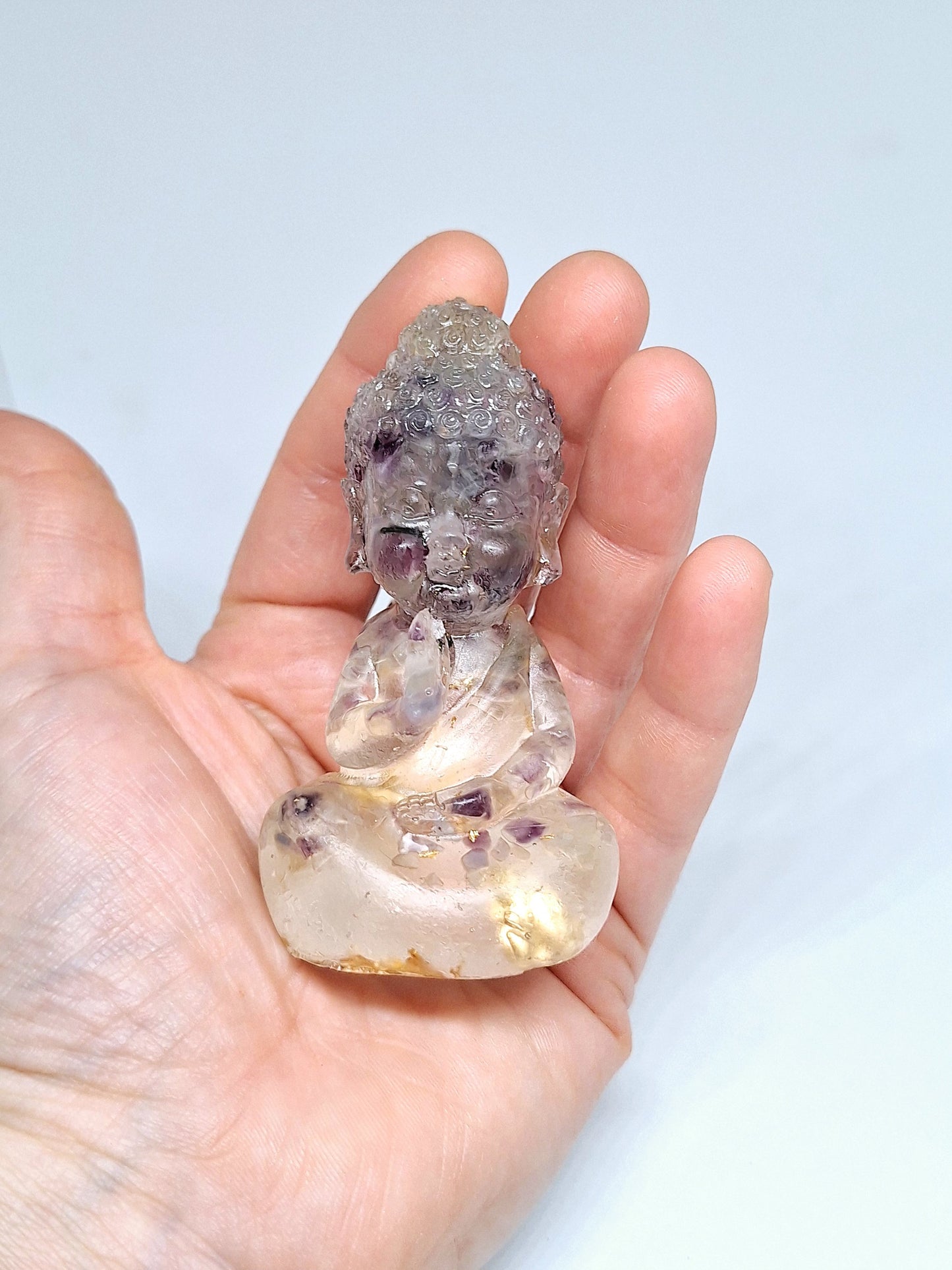 Orgonite Bouddha fluorite 💚💜