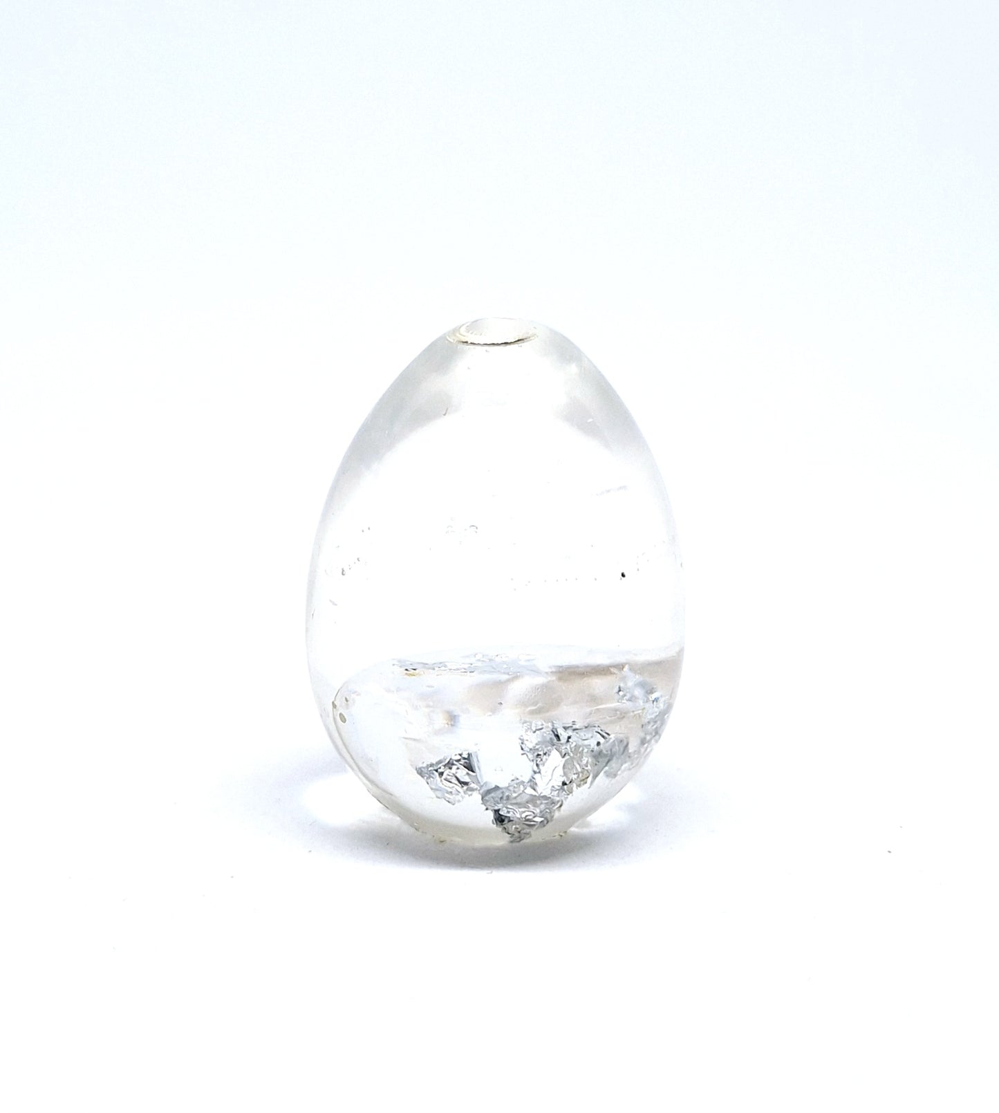 Orgonite œuf XS - Quartz, lune, aluminium