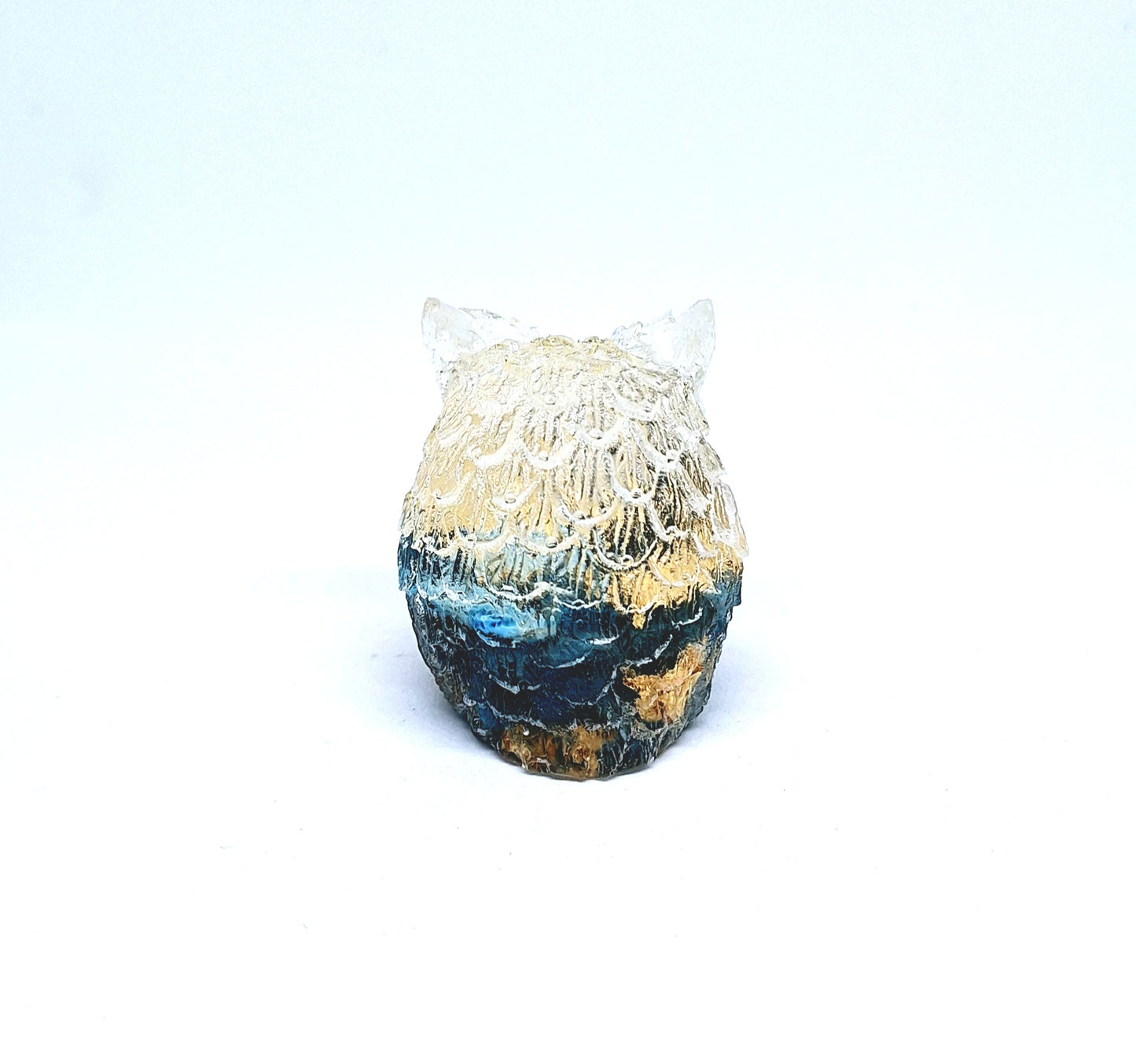 Chouette orgonite Apatite - Or