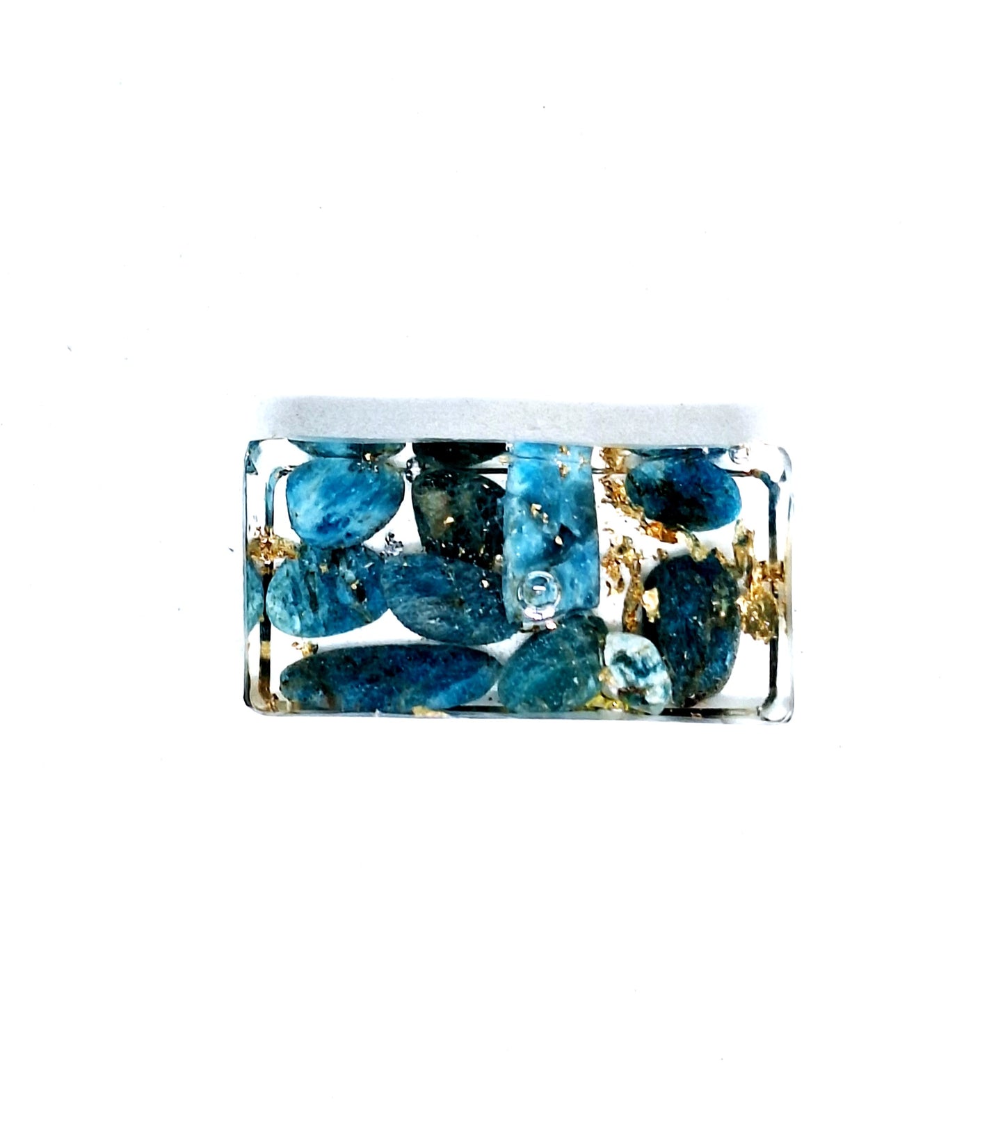 Orgonite lingot - Apatite, soleil, infini ou lune étoilée, or