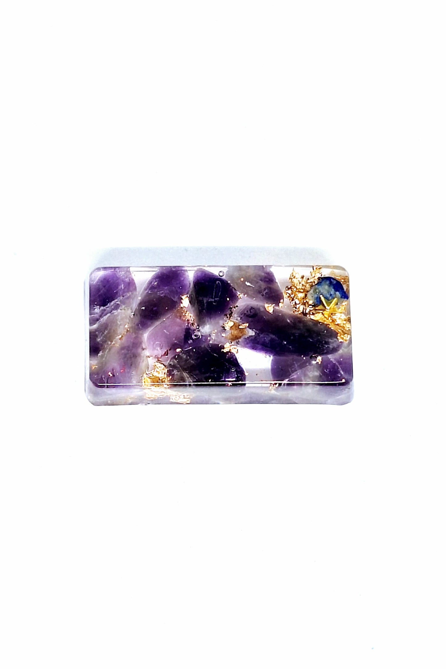 Orgonite lingot - Améthyste, infini, étoile, lune ou lune étoilée, or