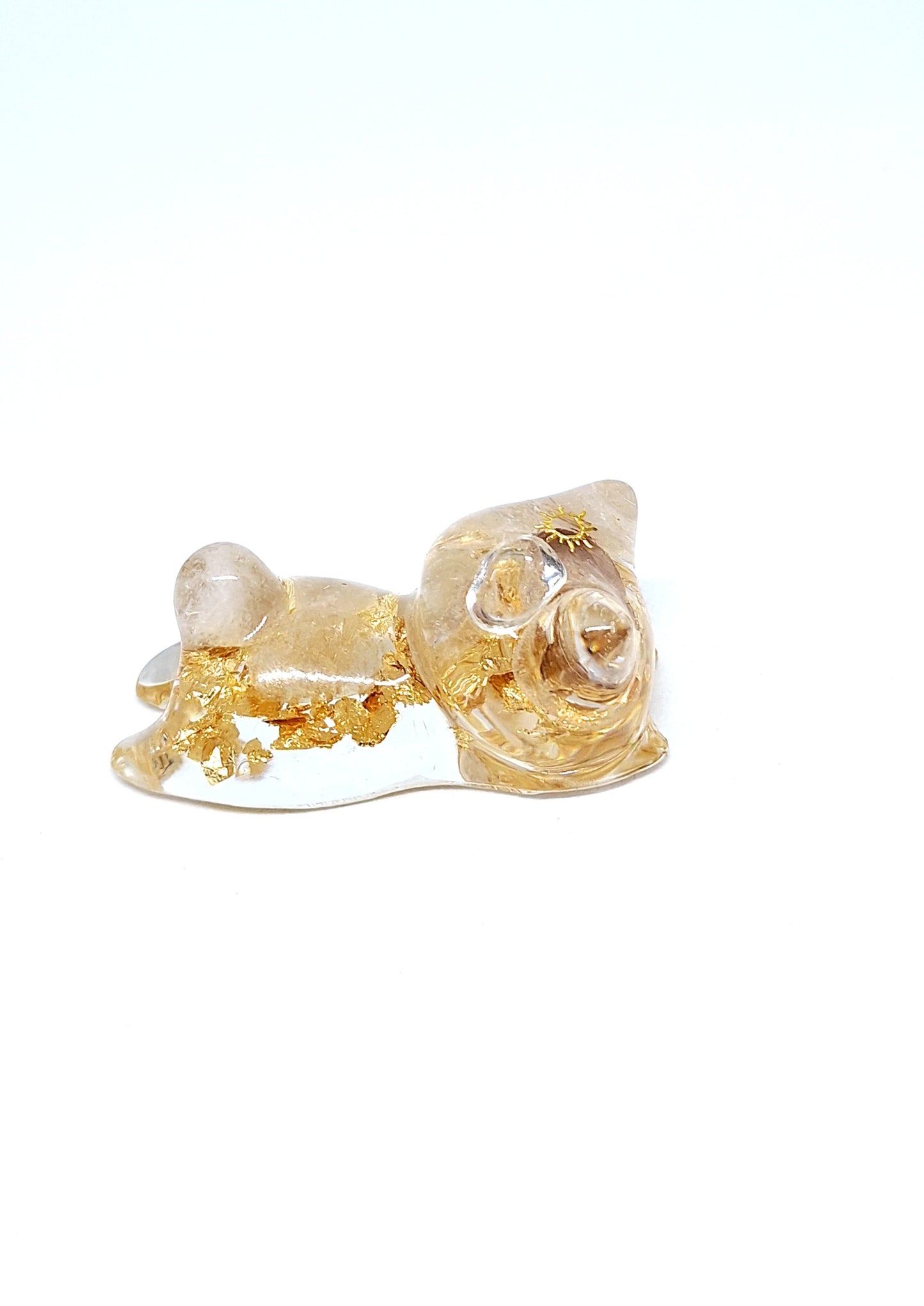 Chat orgonite Quartz rutile - Or