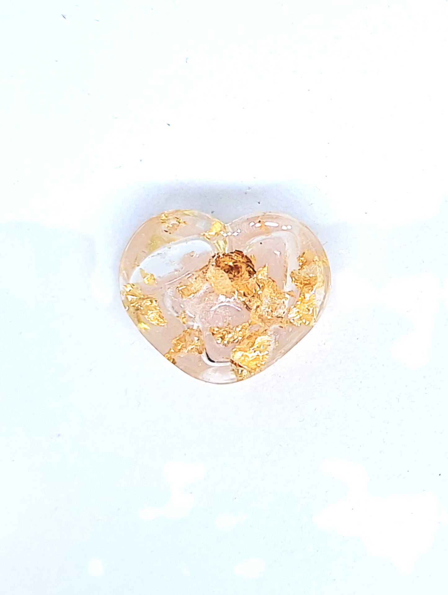 Orgonite Cœur S - Quartz rose, or, soleil, étoile ou lune 🩷
