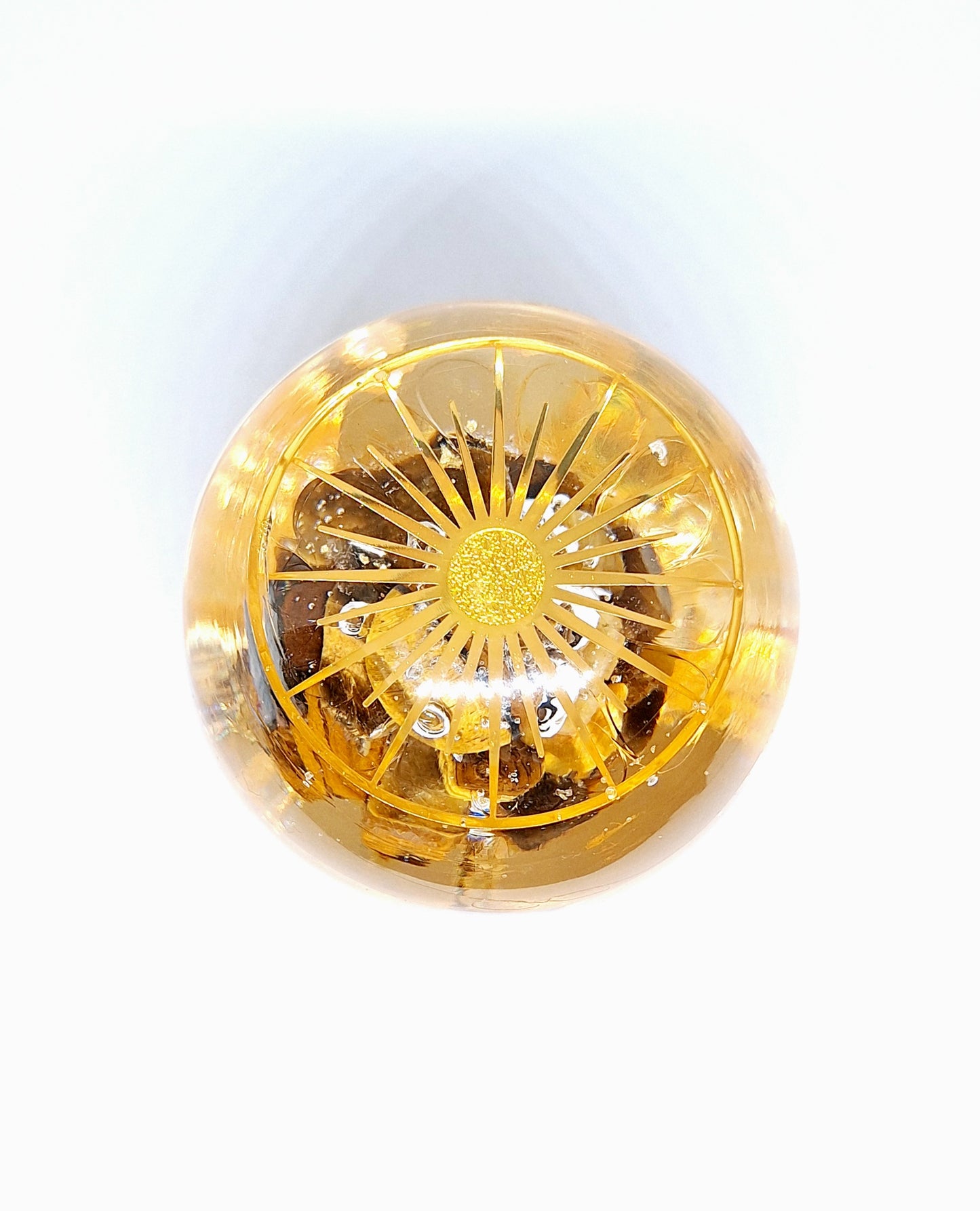 Orgonite Sphère XL - Œil de tigre, soleil