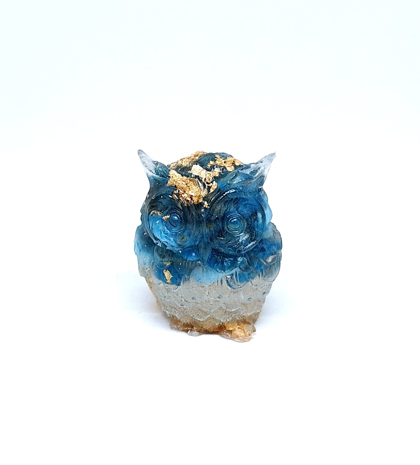 Chouette orgonite Apatite - Or