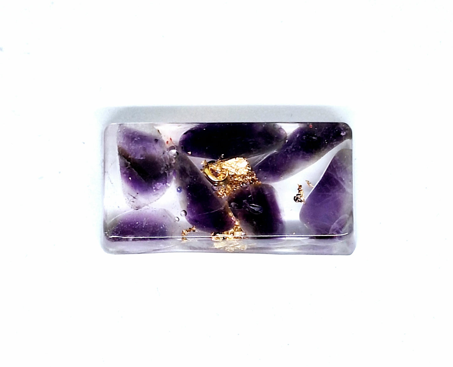 Orgonite lingot - Améthyste, infini, étoile, lune ou lune étoilée, or