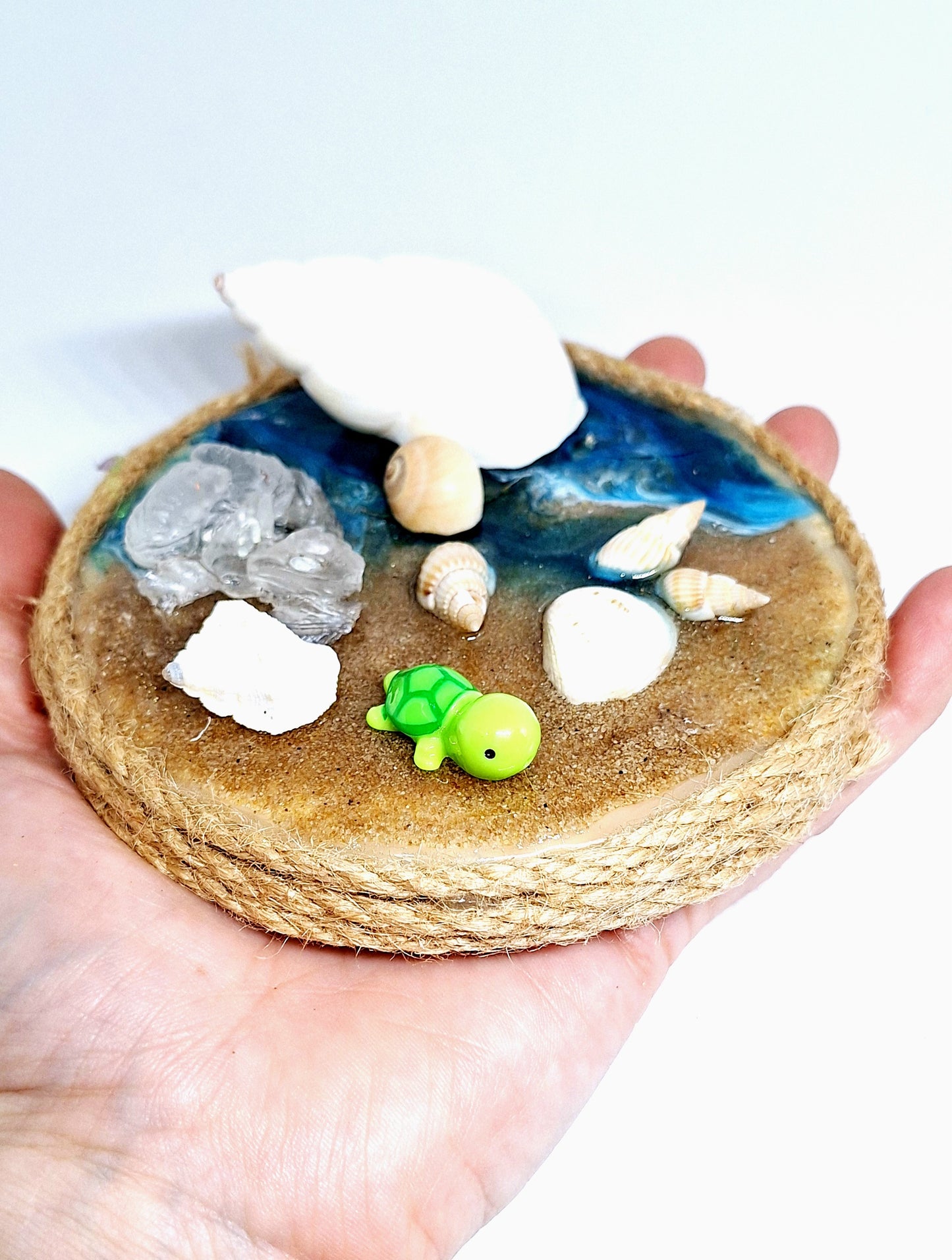 Décoration mer, plage, huîtres et tortue
