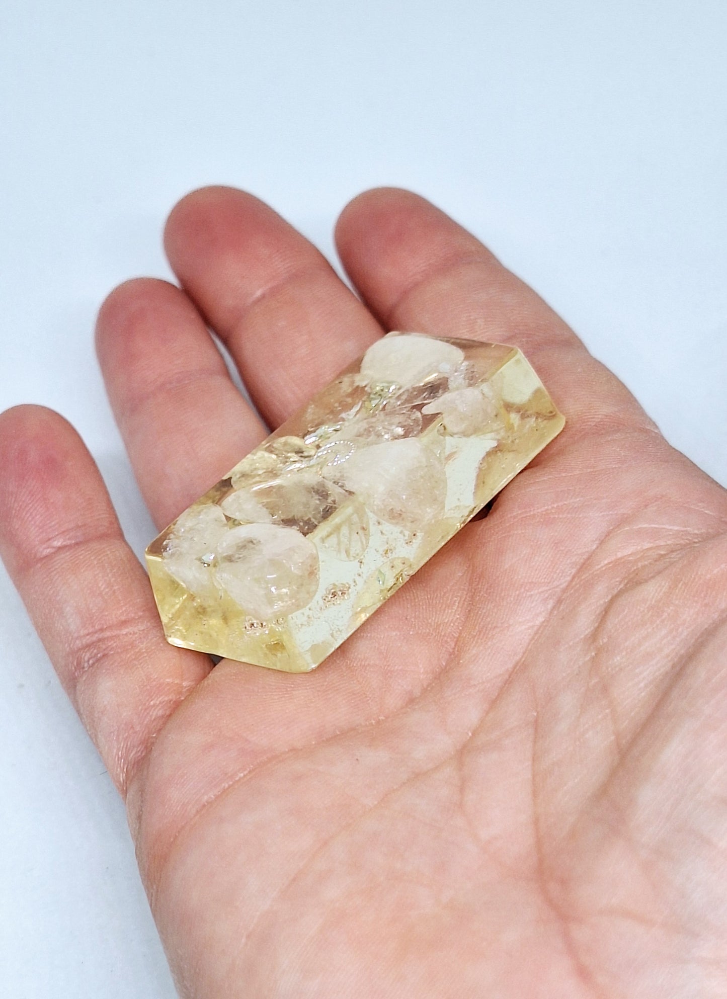 Orgonite lingot - Citrine, lune, aluminium