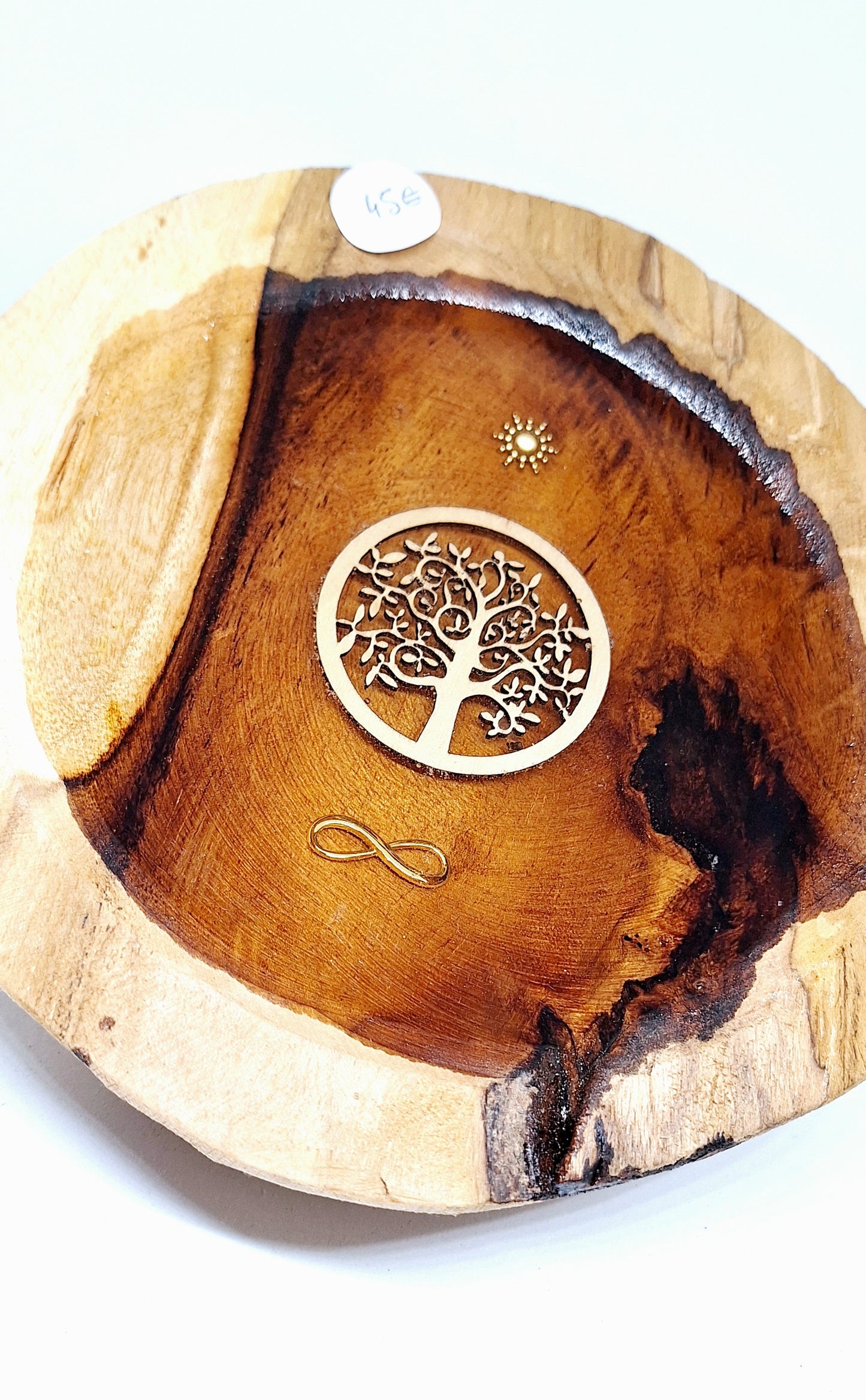 Plateau de rechargement bois M - Arbre de vie, soleil et infini