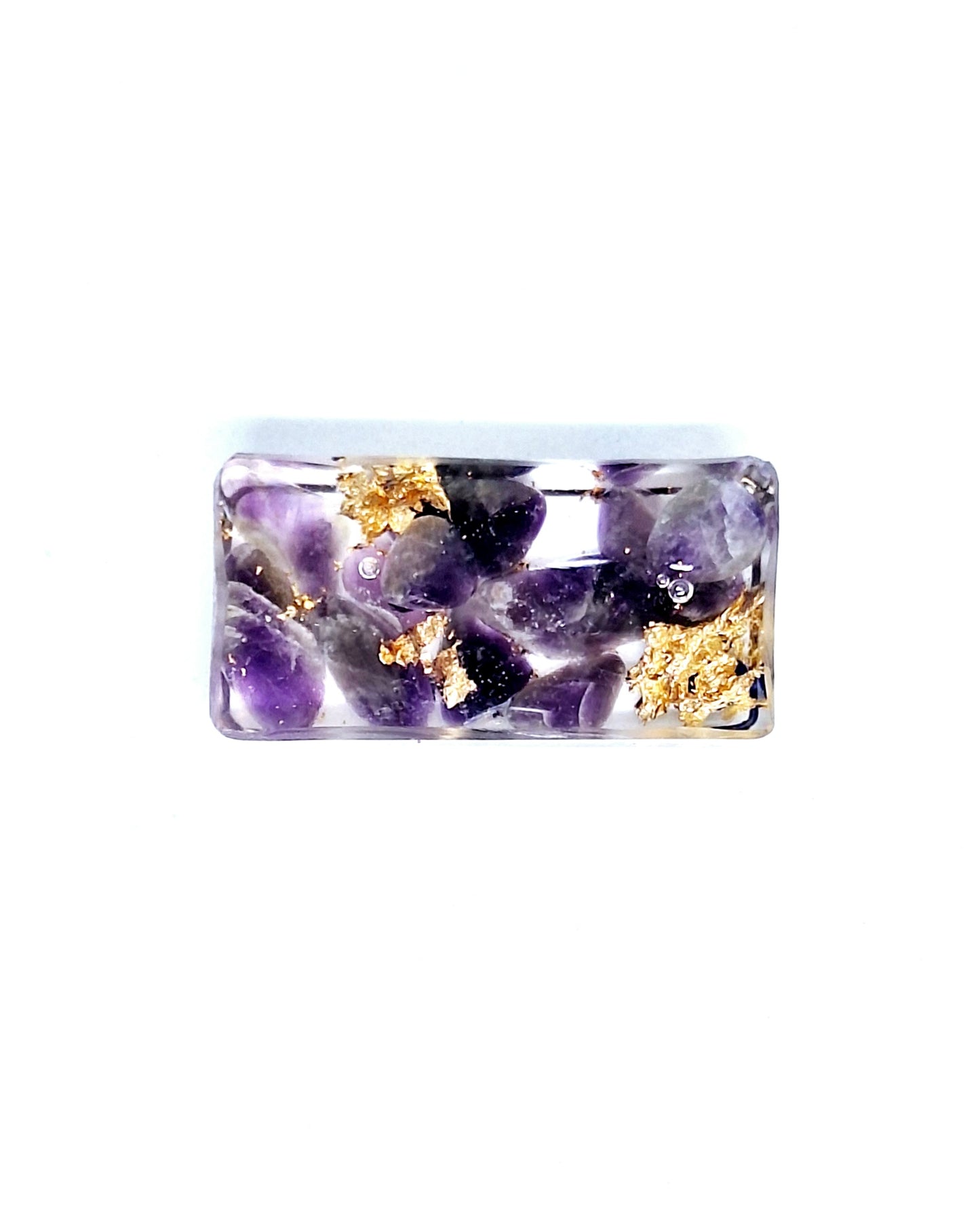 Orgonite lingot - Améthyste, infini, étoile, lune ou lune étoilée, or