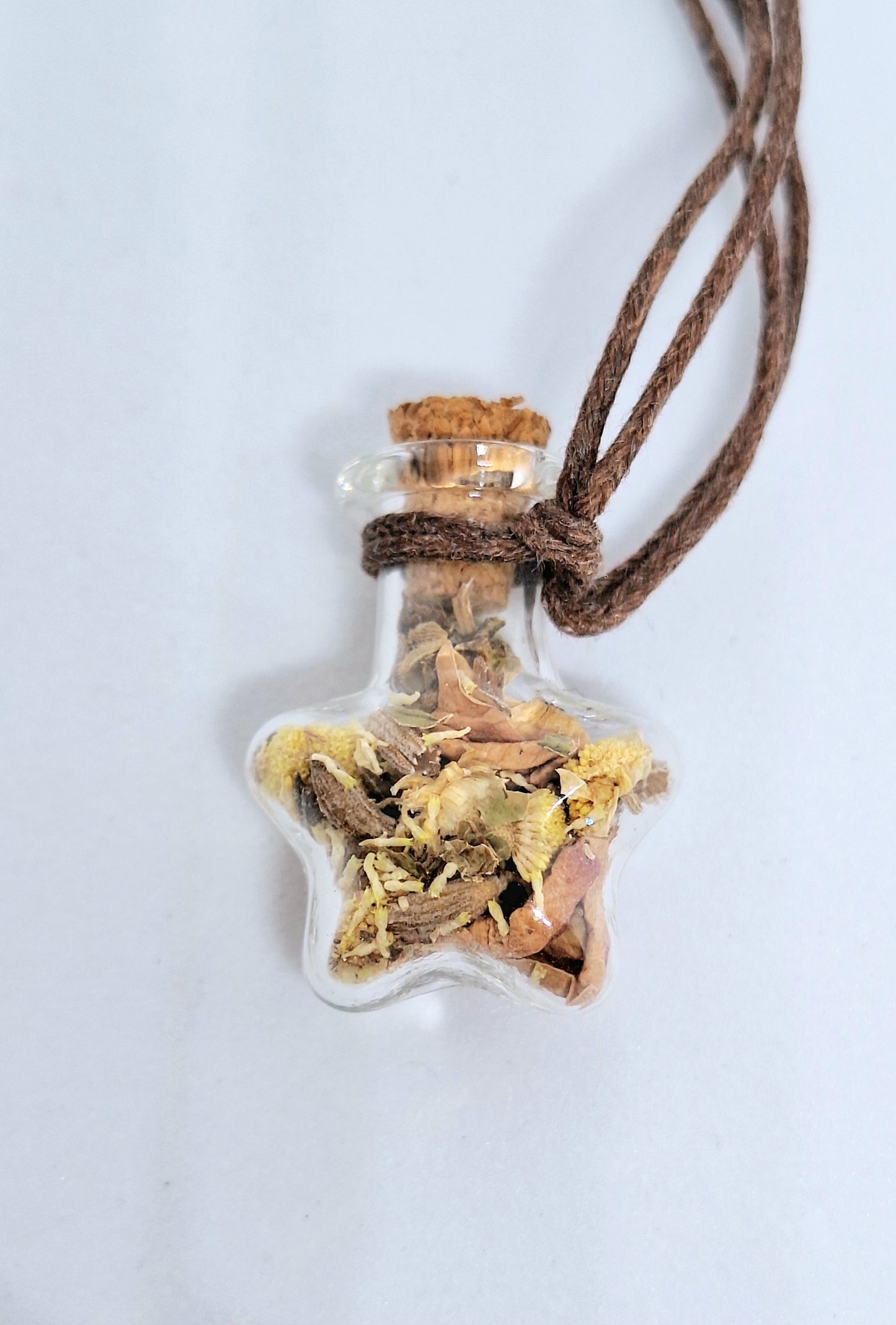 Collier fiole à souhaits étoile