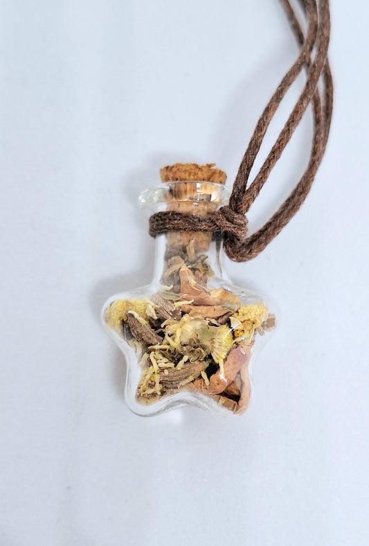 Collier fiole à souhaits étoile