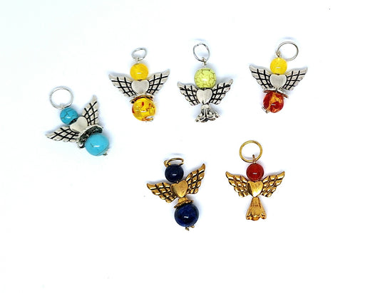 Collier ange et pierres