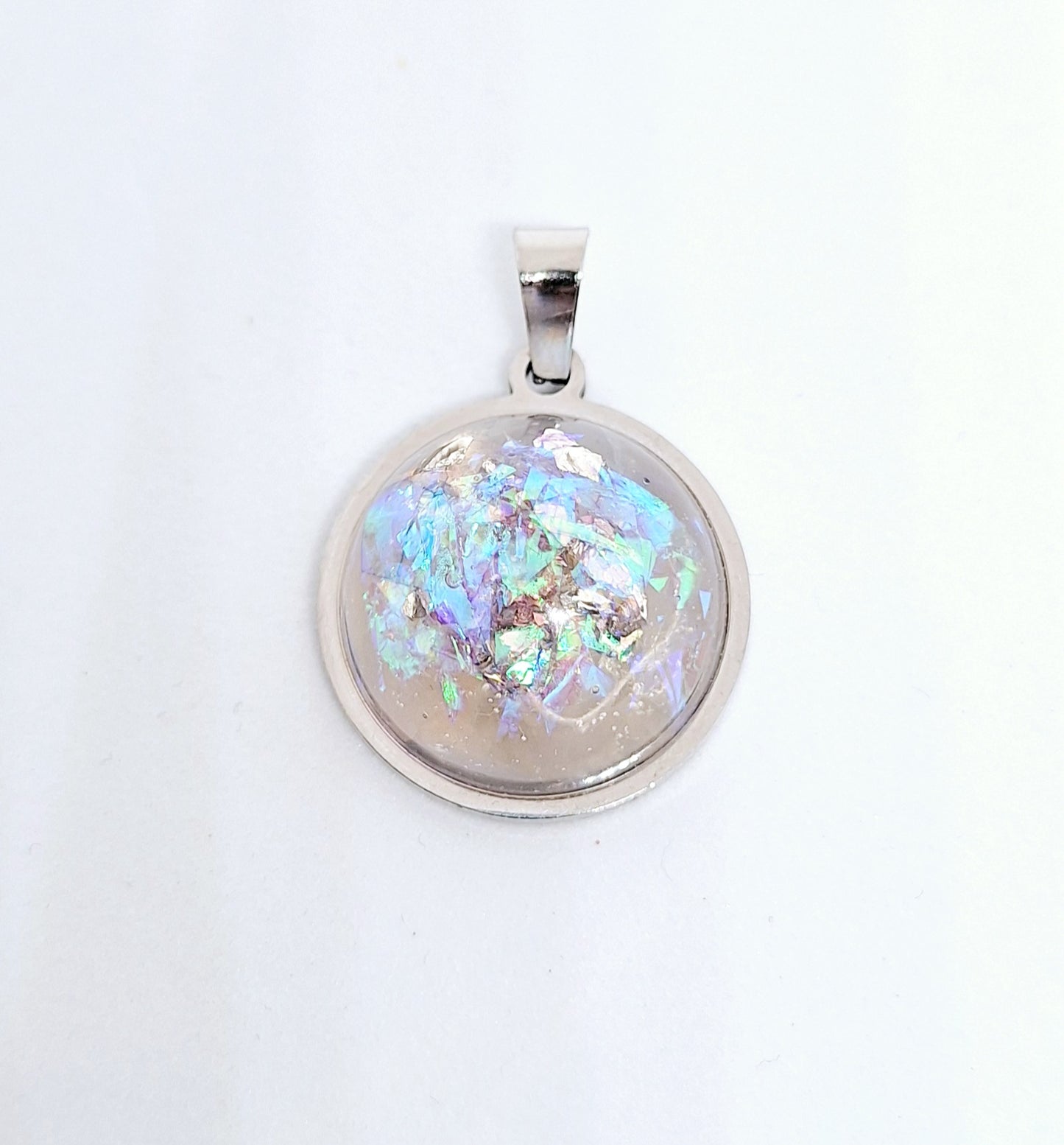 Collier holographique demi-sphère L