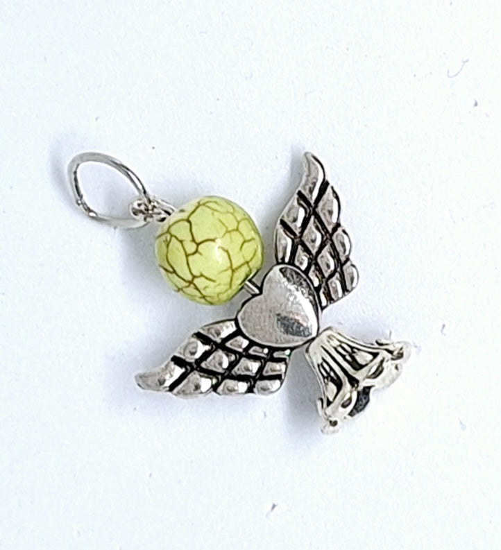 Collier ange et pierres