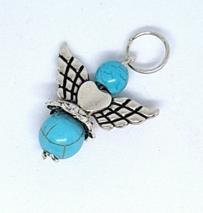 Collier ange et pierres