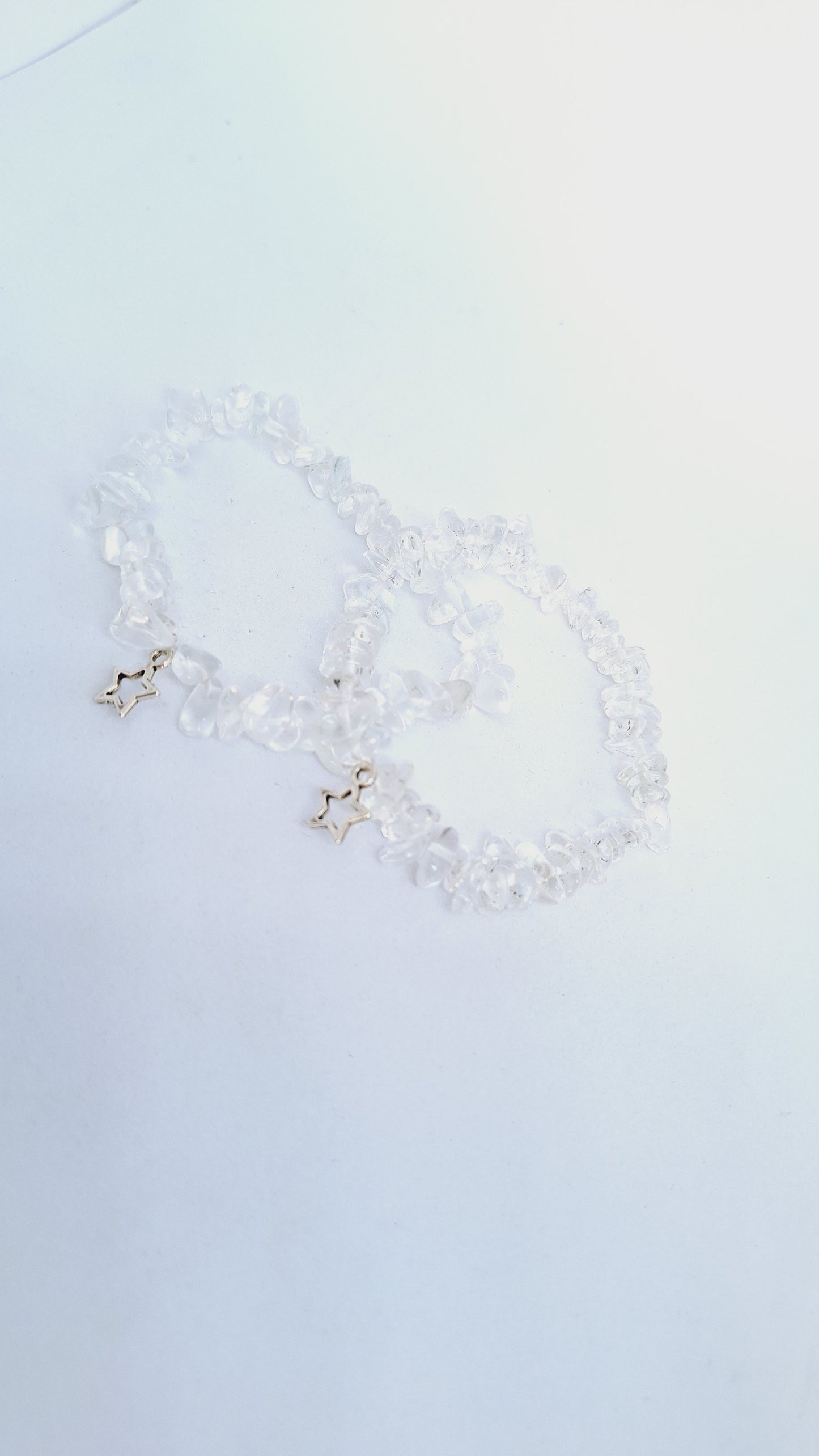 Bracelet quartz / cristal de roche - étoile