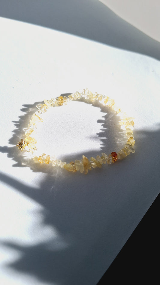 Bracelet citrine- étoile de Bethlehem