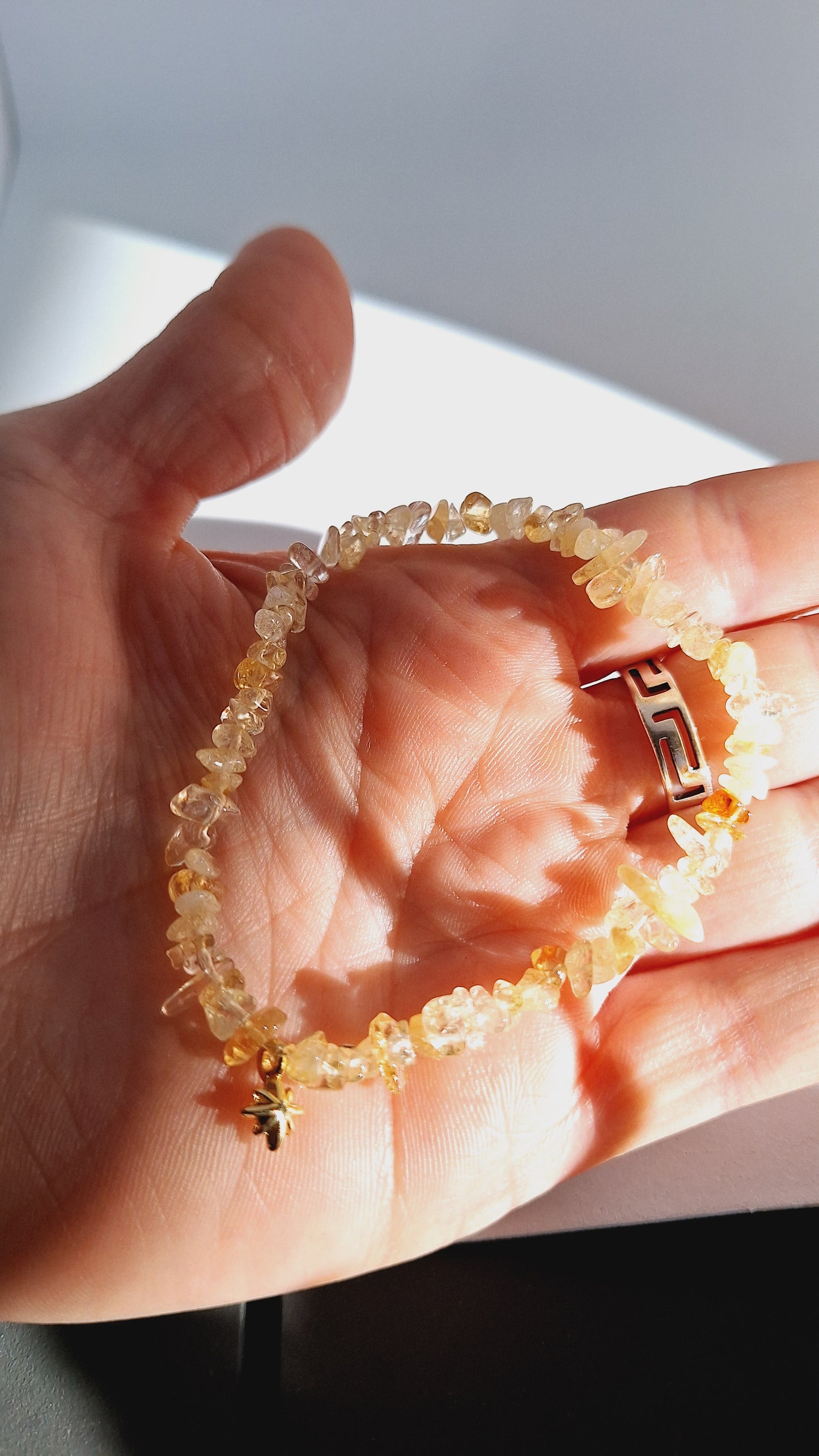 Bracelet citrine- étoile de Bethlehem