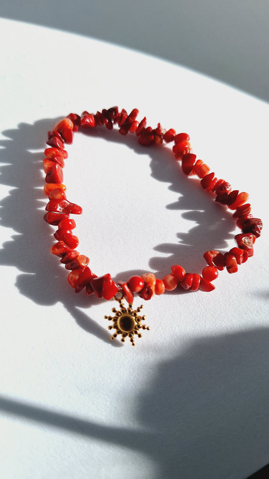 Bracelet corail - soleil