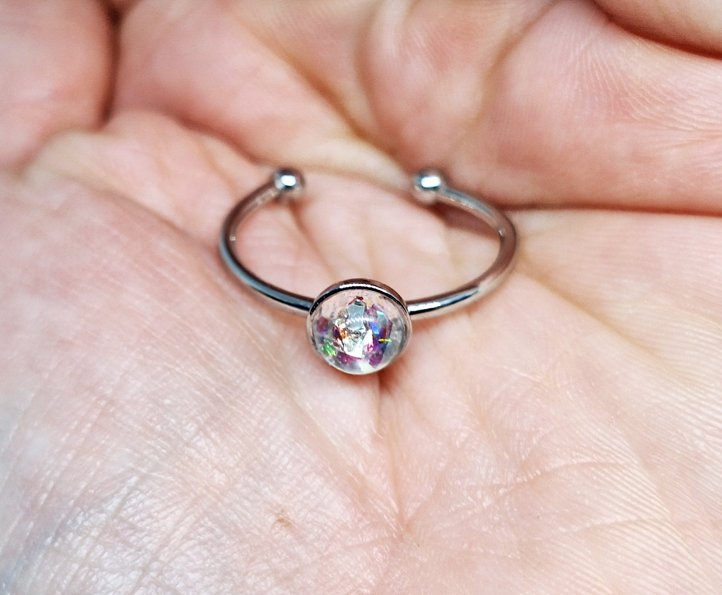 Bague paillettes - S