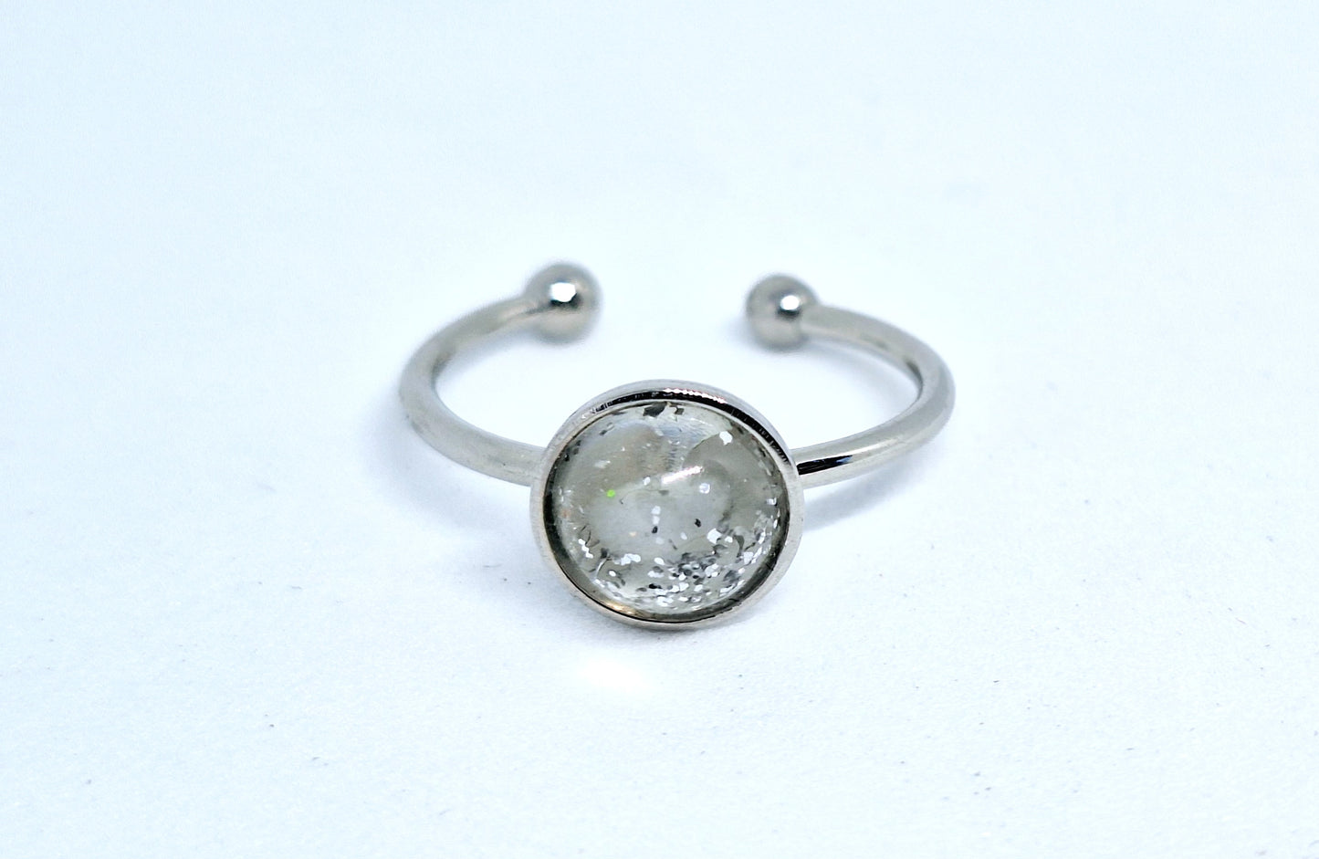 Bague quartz opaque - M