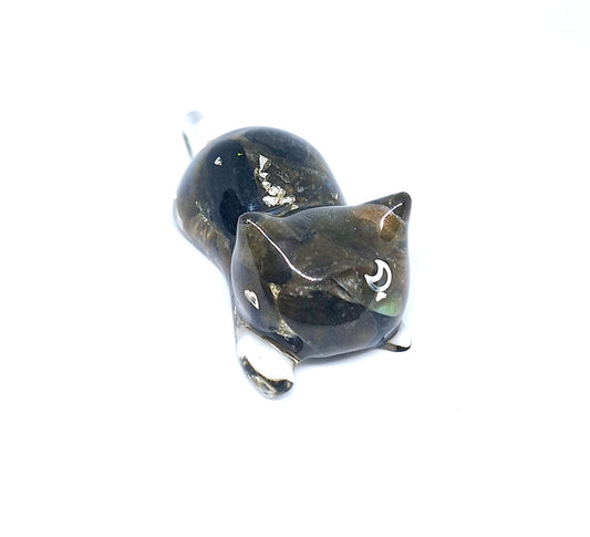 Chat orgonite Labradorite  - Aluminium