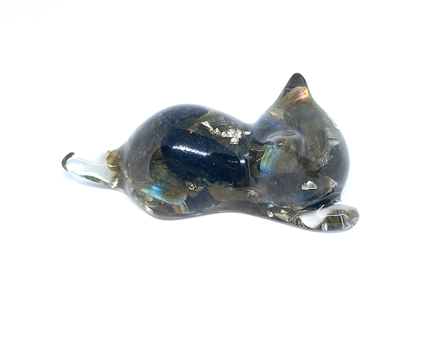 Chat orgonite Labradorite  - Aluminium