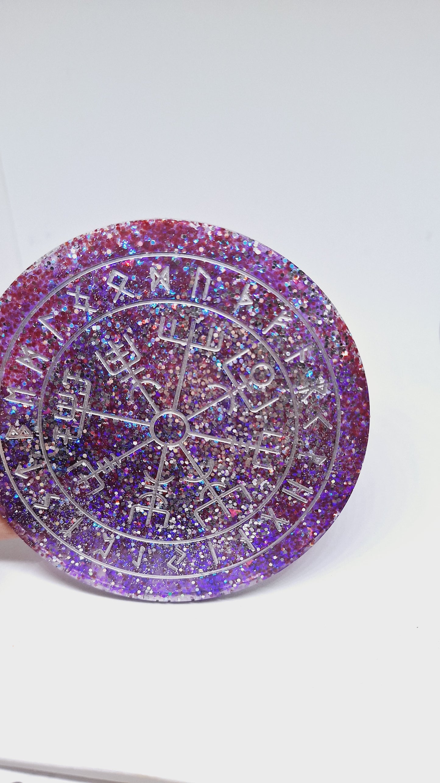 Oracle Vegvisir et message de ses runes - violet, petit format