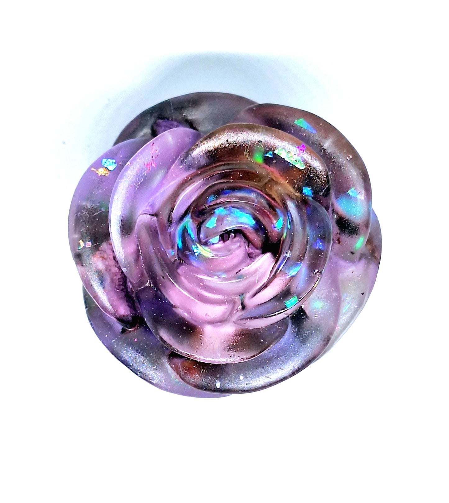 Rose éclose en résine - Divers coloris