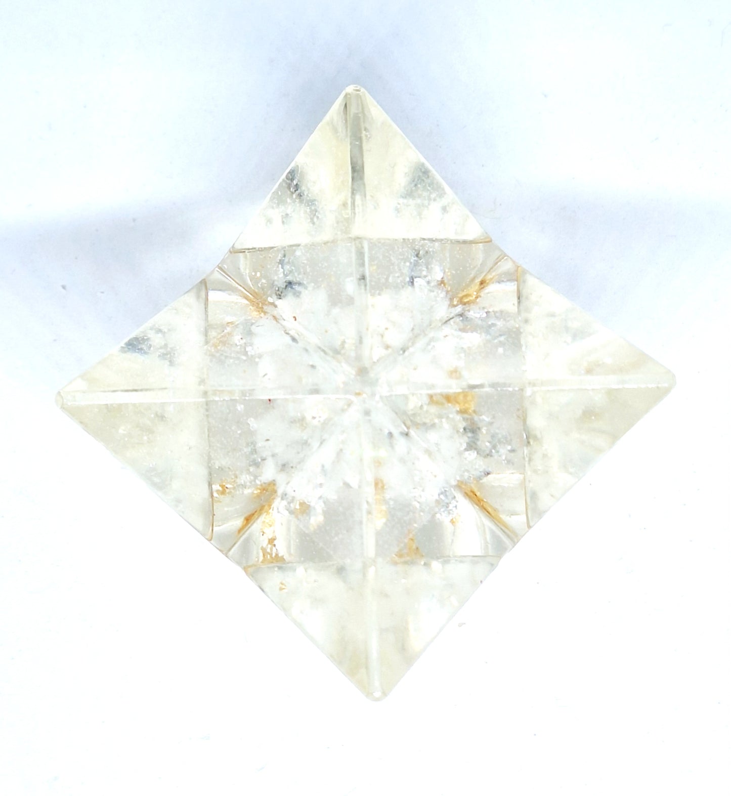 Merkaba orgonite quartz opaque aluminium et or L