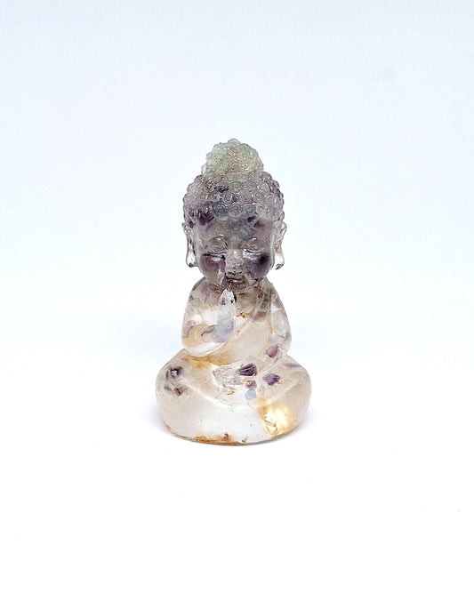 Orgonite Bouddha fluorite 💚💜