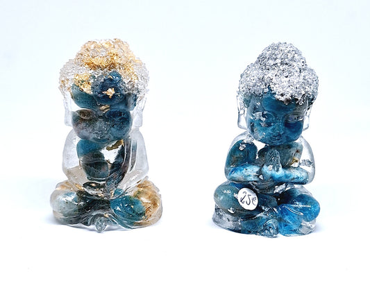 Orgonite Bouddha apatite 🩵