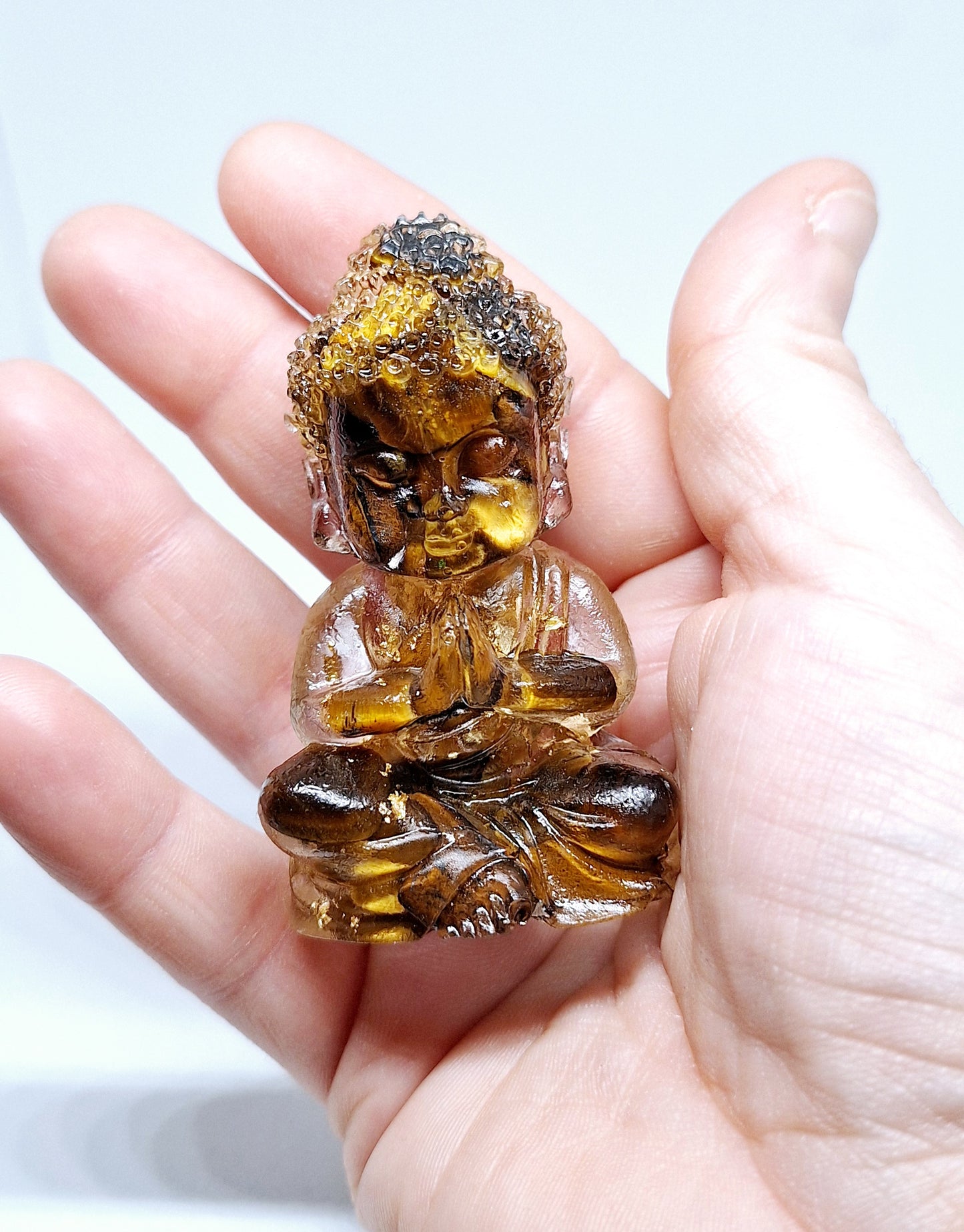 Orgonite Bouddha œil de tigre 🤎