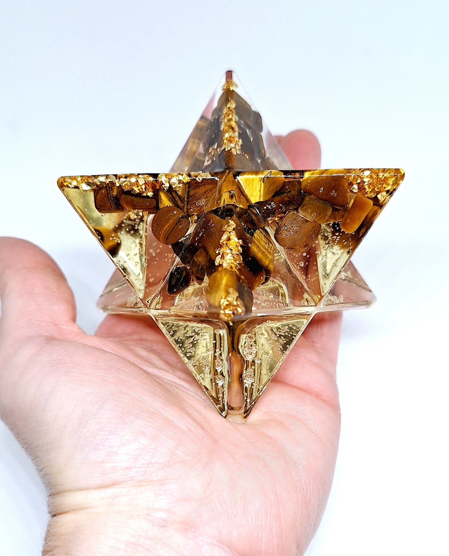 Merkaba orgonite œil de tigre XL