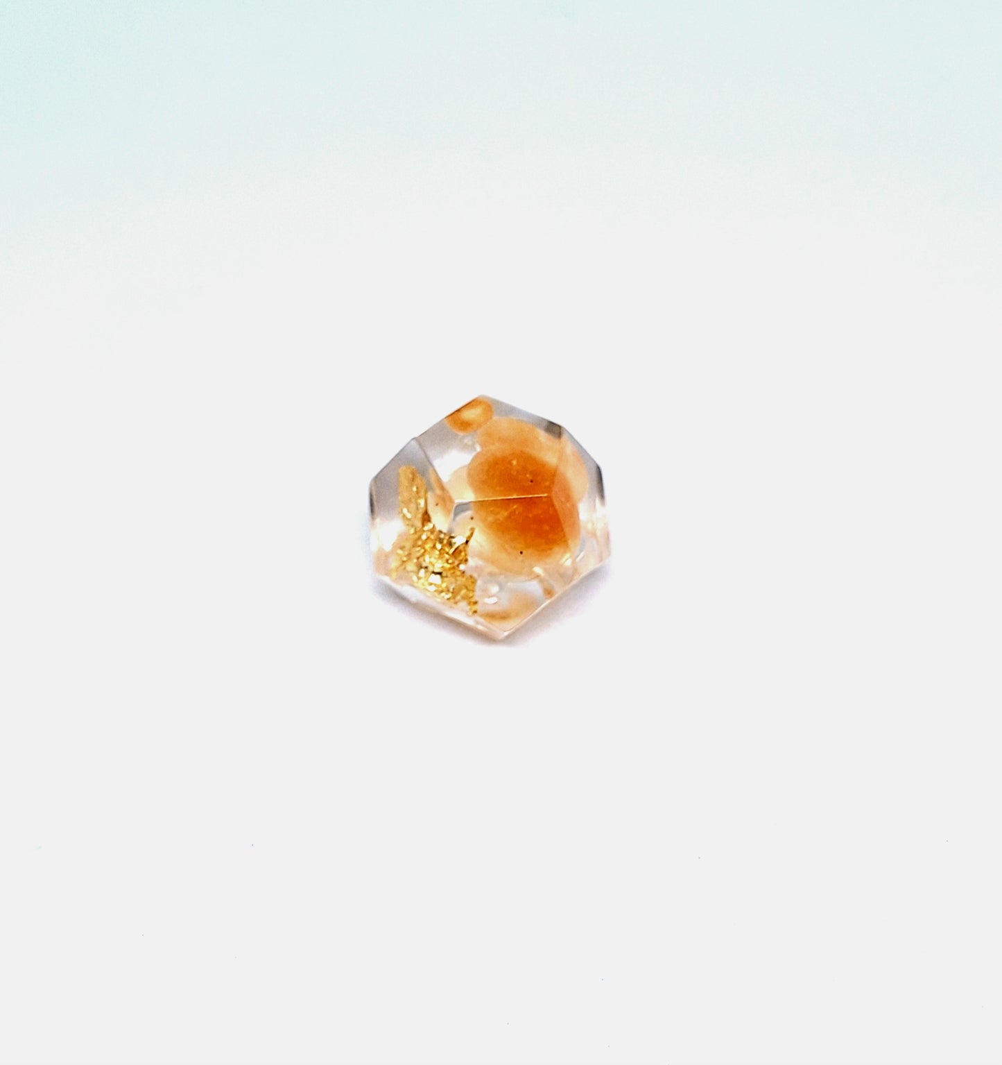 Orgonite Dodécaèdre aventurine orange - or XS