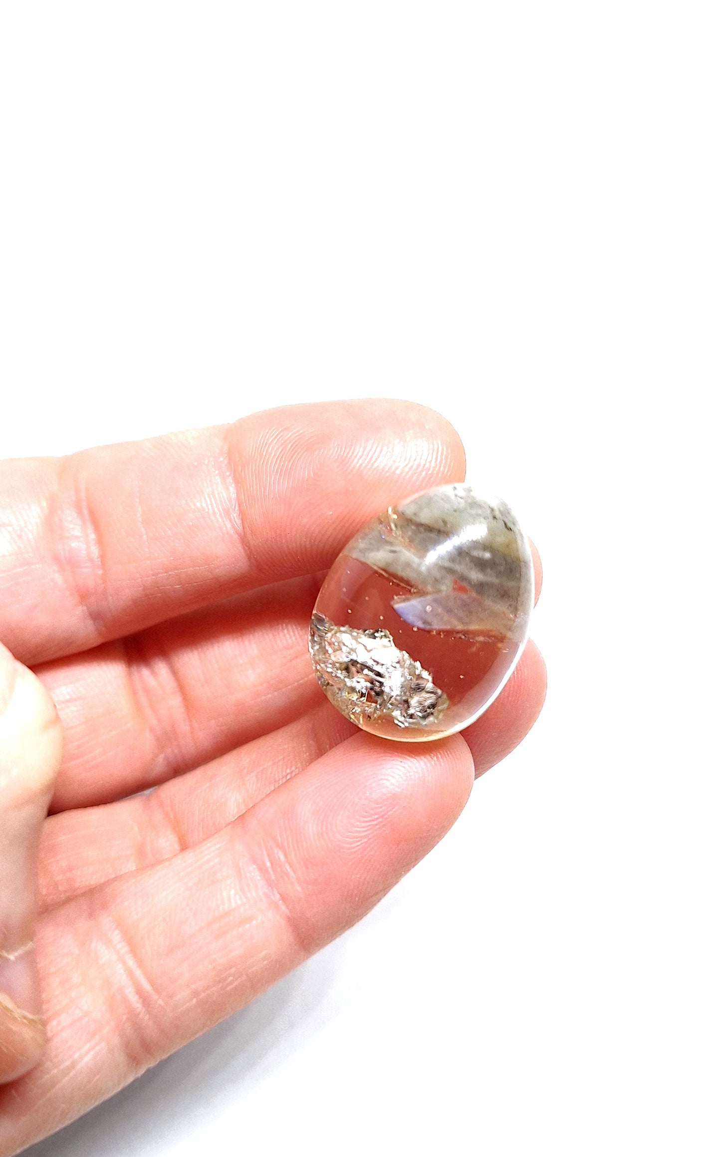 Orgonite œuf XXS - Pierre de lune, lune, aluminium
