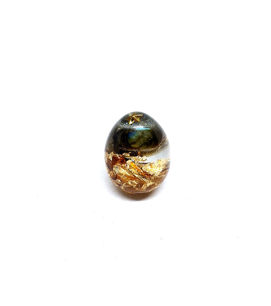 Orgonite œuf XXS - Labradorite, étoile, or