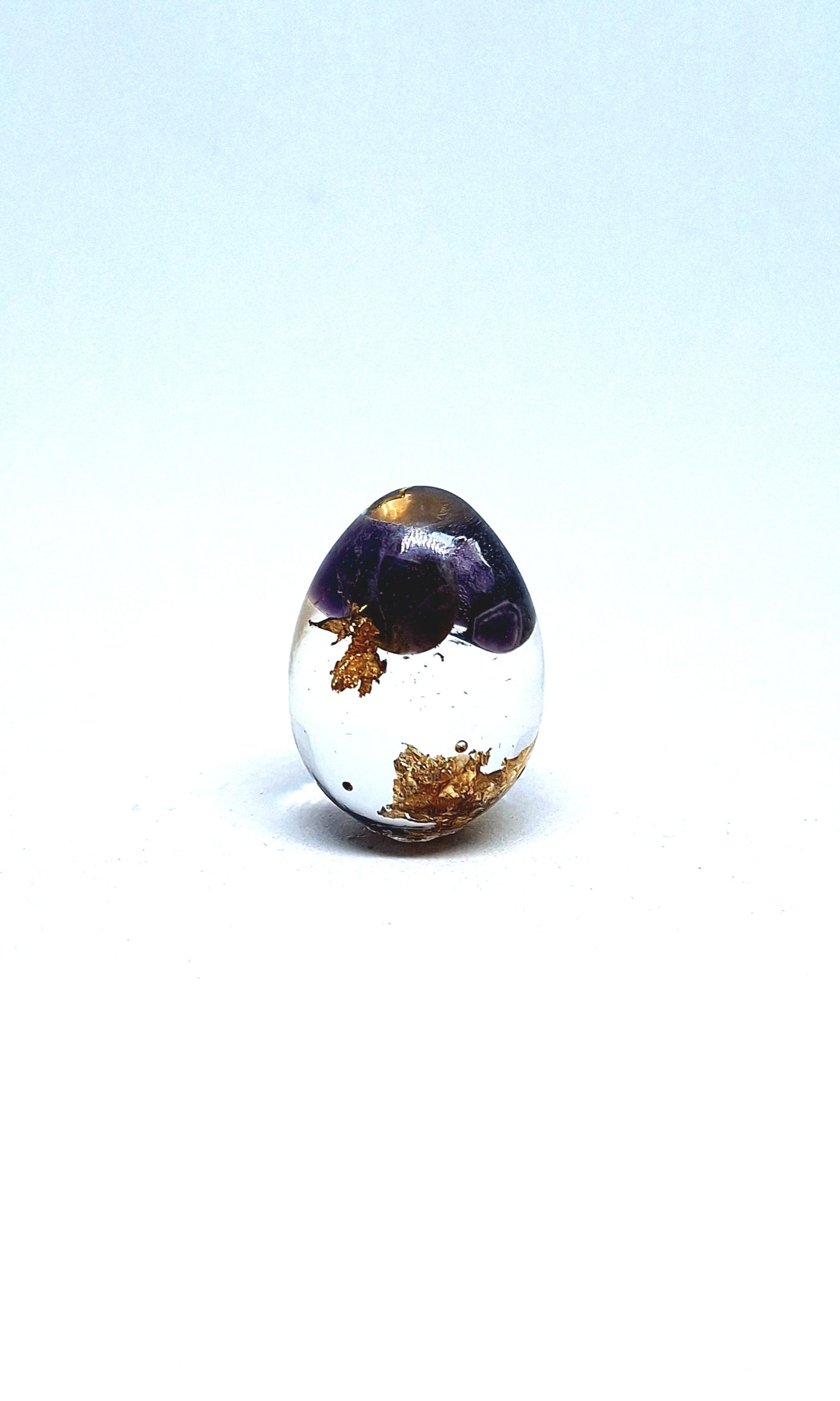Orgonite œuf XS - Améthyste, étoile, or