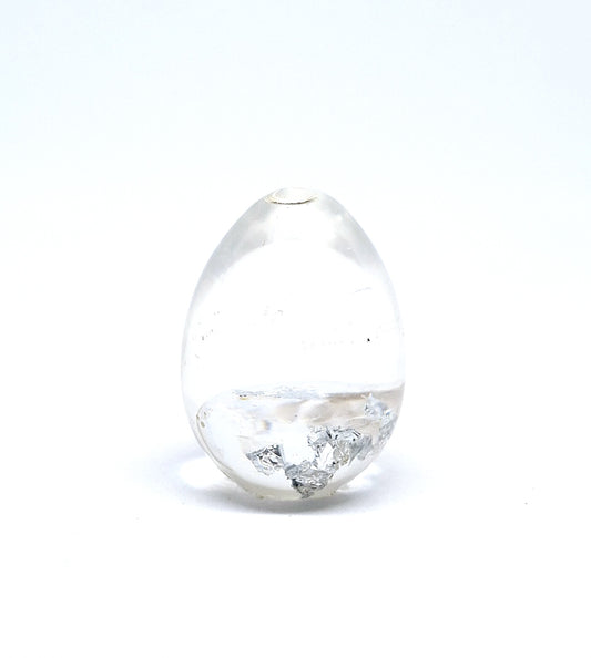 Orgonite œuf XS - Quartz, lune, aluminium